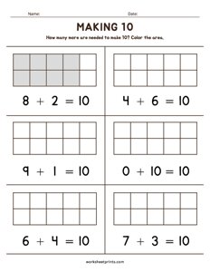 Making 10 Worksheet - #7
