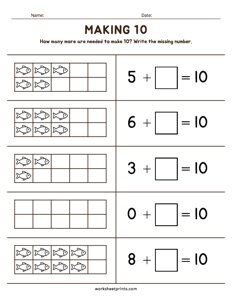 Making 10 Worksheet - #8