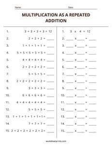 Multiplication as a Repeated Addition - #4
