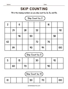 Mental Math - Skip Counting - #1