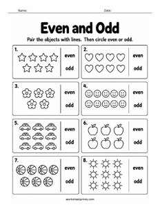 Circle Even or Odd Worksheet - #1