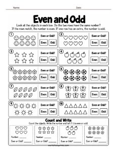 Count & Circle - Even and Odd Worksheet - #2