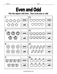 Circle Even or Odd Worksheet - #3
