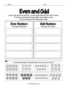 Sort - Even and Odd Worksheet - #4