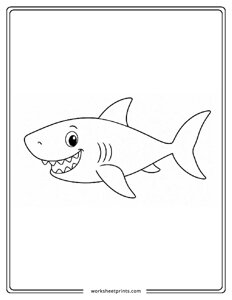 Shark - Ocean Animals Coloring Sheets