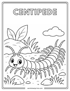 Centipede - Insects Coloring Sheets