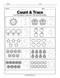 Count and Trace Worksheet - #3