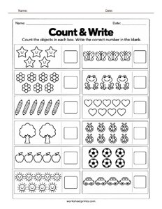Count and Write Worksheet - #1