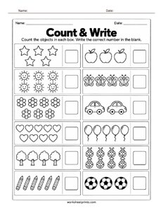Count and Write Worksheet - #2