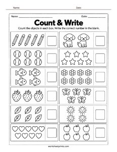 Count and Write Worksheet - #3