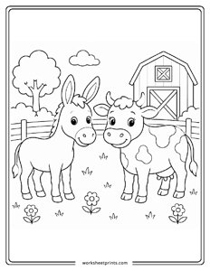 Farm Animals Coloring Sheets
