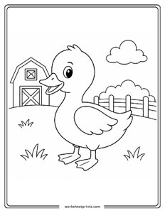 Chick - Farm Animals Coloring Sheets
