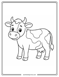 Cow - Farm Animals Coloring Sheets