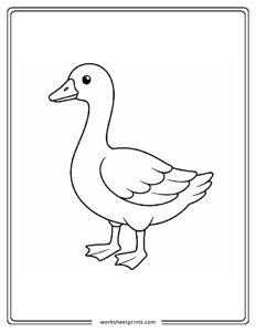 Duck - Farm Animals Coloring Sheets