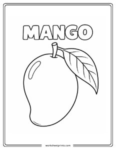 Mango - Fruits Coloring Sheets