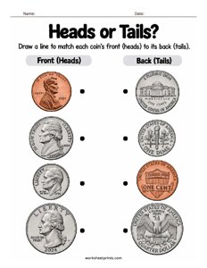 Match Heads and Tails Worksheet