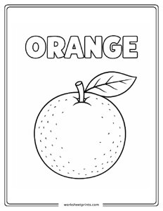 Orange - Fruits Coloring Sheets
