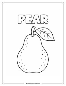 Pear - Fruits Coloring Sheets