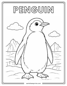 Penguin - Birds Coloring Sheets