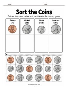Sort the Coins Worksheet