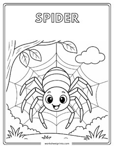 Spider - Insects Coloring Sheets