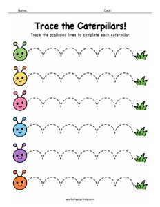 Trace the Caterpillars