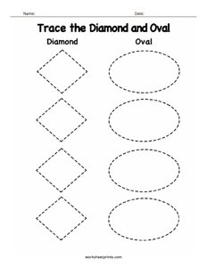 Trace the Diamond and Oval