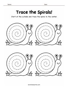 Trace the Snail Spirals