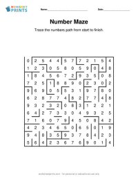 number maze puzzle generator