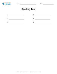 spelling test worksheet generator