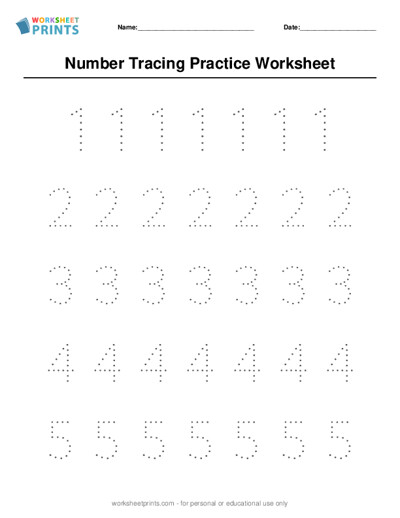 number tracing worksheet generator