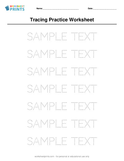 word tracing worksheet maker