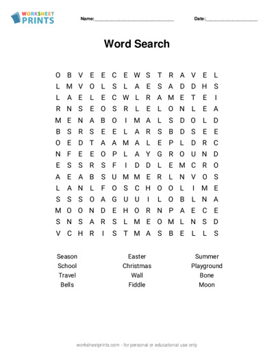 Word Search Generator | Make Word Search Puzzle