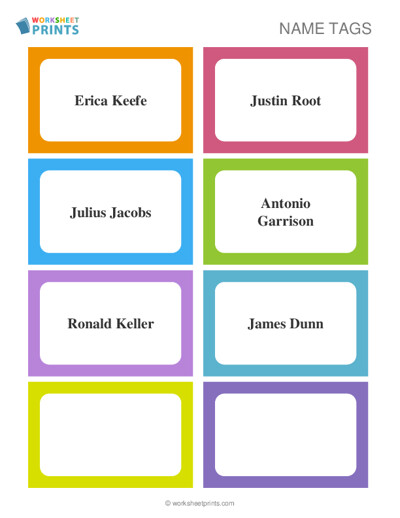 Make your Own Custom Name Tags Printable